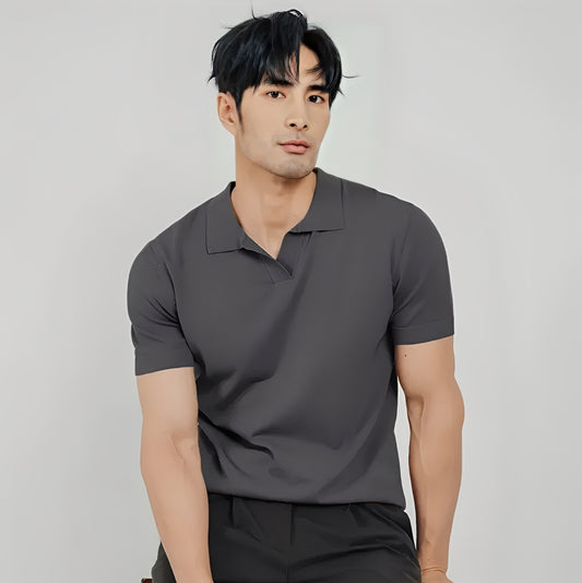 Classic Knit Lapel Polo Shirt