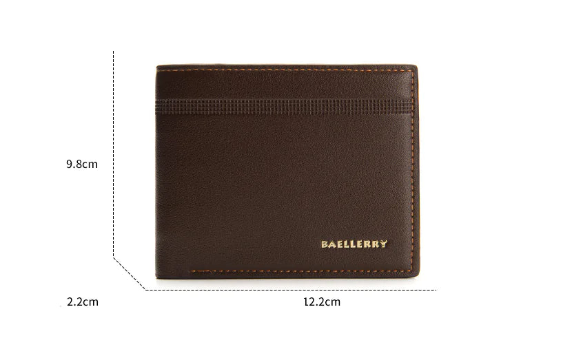 Baellerry Men's Business Casual Litchi Grain Wallet