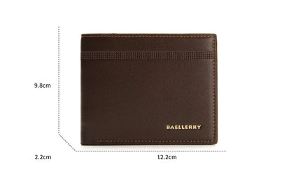 Baellerry Men's Business Casual Litchi Grain Wallet