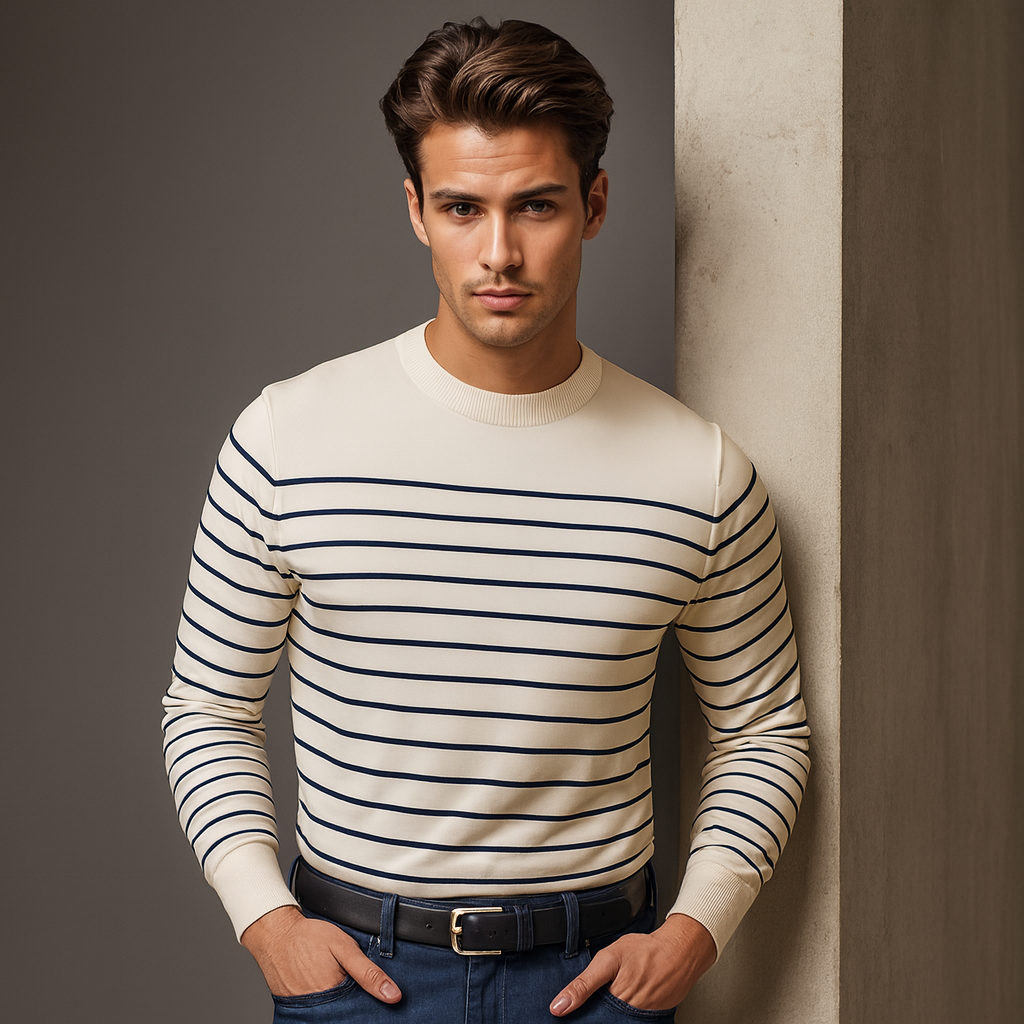 Crew Neck Knit Pullover