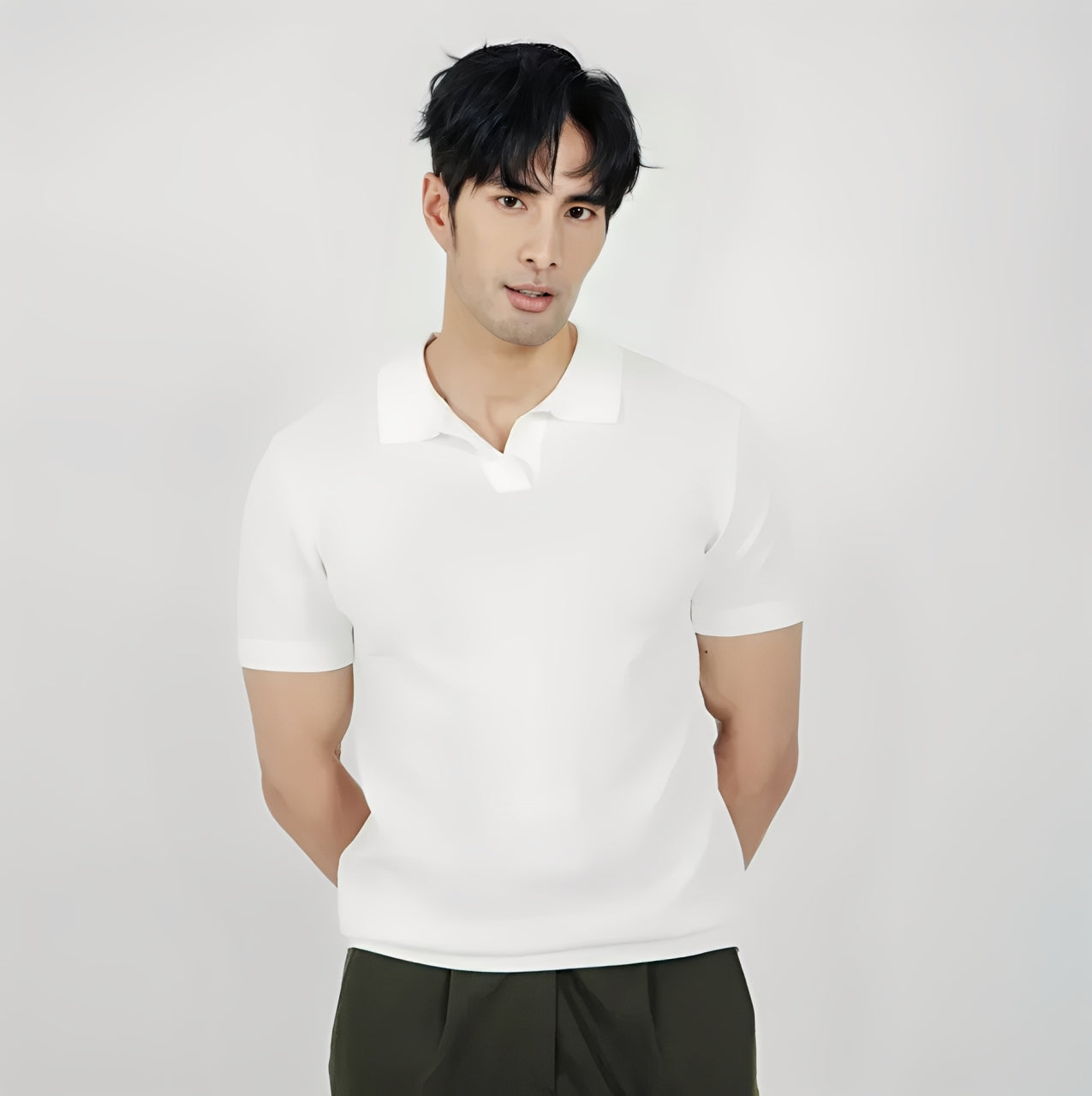 Classic Knit Lapel Polo Shirt