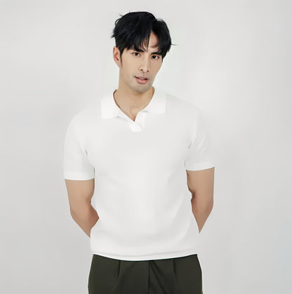 Classic Knit Lapel Polo Shirt
