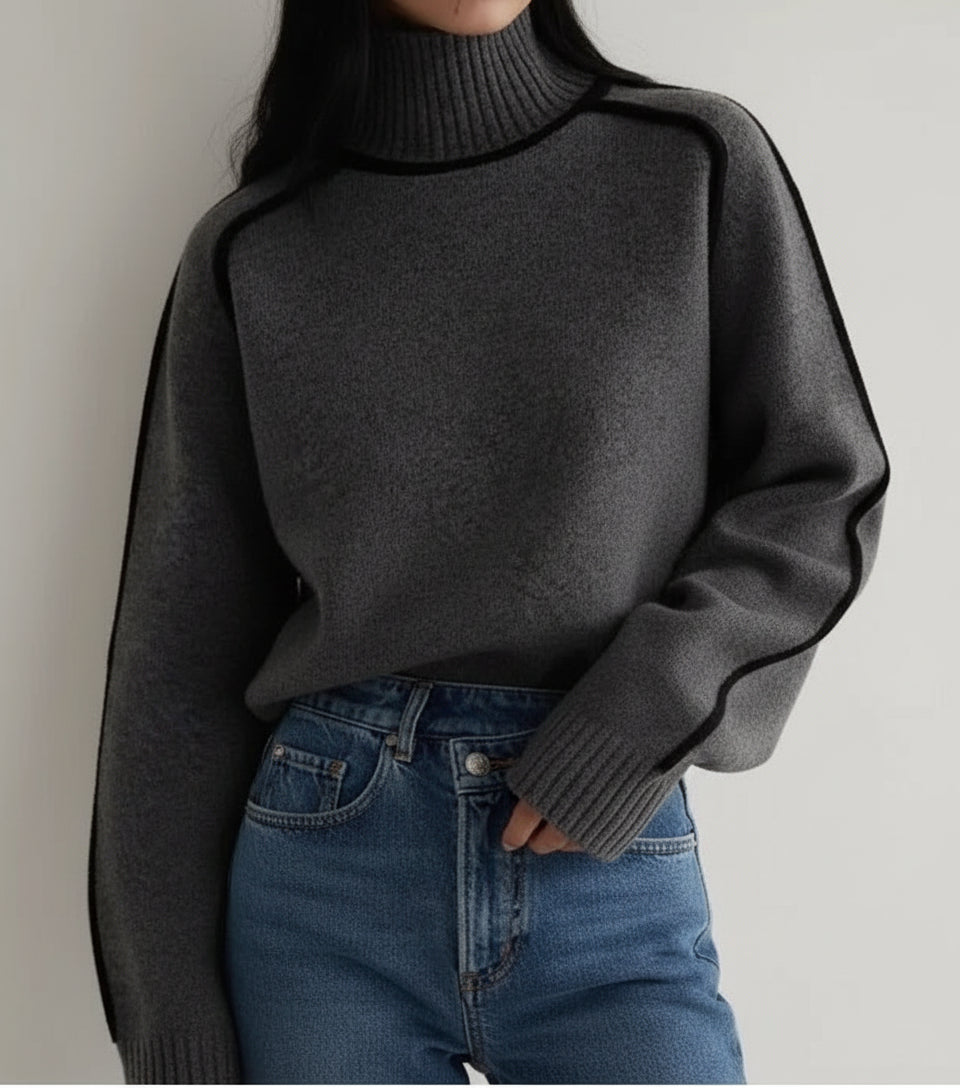 Half Turtleneck Knit Sweater