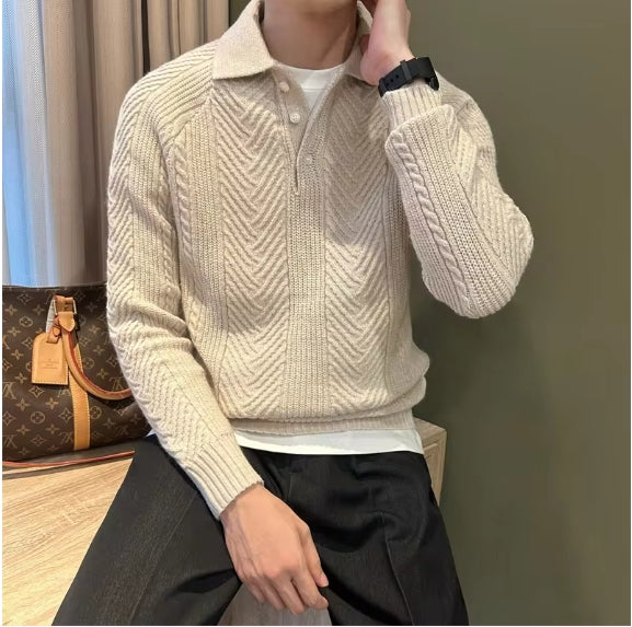Thickened Warm Lapel Base Sweater